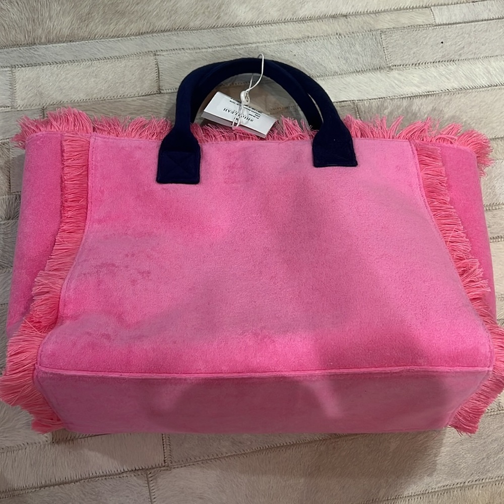 Shiraleah Pink Cabana Beach Club Tote Bag - Picture 5 of 7